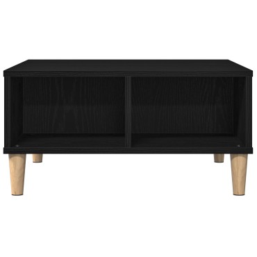 vidaXL Μαύρο Δρυς Τραπεζάκι Σαλονιού 60x60x30cm - Φτιαγμένο από Ξύλο 1 τεμ.