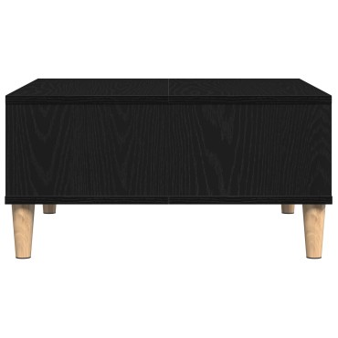 vidaXL Μαύρο Δρυς Τραπεζάκι Σαλονιού 60x60x30cm - Φτιαγμένο από Ξύλο 1 τεμ.