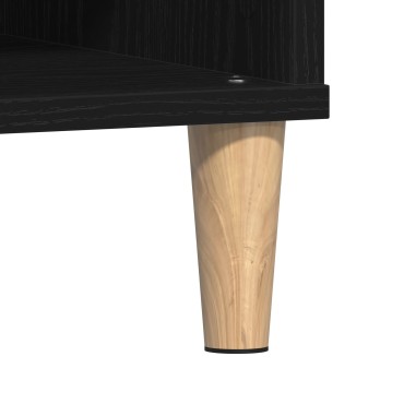 vidaXL Μαύρο Δρυς Τραπεζάκι Σαλονιού 60x60x30cm - Φτιαγμένο από Ξύλο 1 τεμ.