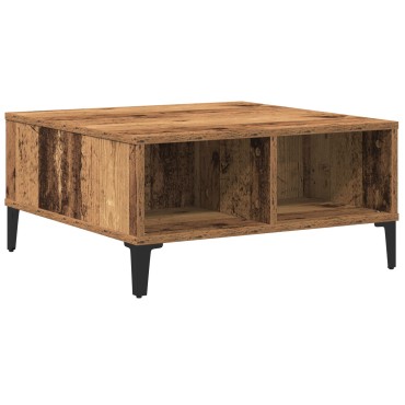 vidaXL Τραπέζι καφέ Παλιού Ξύλου 60x60x30cm Κατασκευασμένο Ξύλο 1 τεμ.