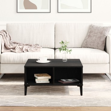 vidaXL Τραπεζάκι σαλονιού Μαύρο Δρυς 60x60x30cm Επεξεργασμένο ξύλο 1 τεμ.