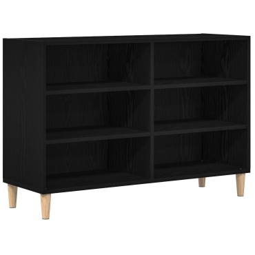 vidaXL Πλαϊνό Γραφείο Μαύρο Δρυς 103,5x35x70cm Συνθετικό Ξύλο
