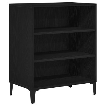 vidaXL Πλαϊνό γραφείο Μαύρο Δρυς 57x35x70 cm Φτιαγμένο από ξύλο 1 τεμ.