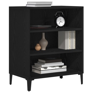 vidaXL Πλαϊνό γραφείο Μαύρο Δρυς 57x35x70 cm Φτιαγμένο από ξύλο 1 τεμ.