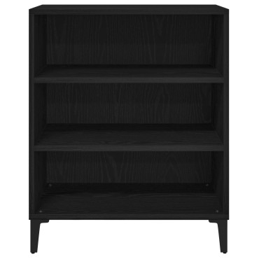 vidaXL Πλαϊνό γραφείο Μαύρο Δρυς 57x35x70 cm Φτιαγμένο από ξύλο 1 τεμ.