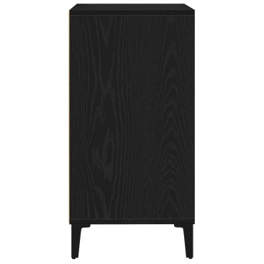 vidaXL Πλαϊνό γραφείο Μαύρο Δρυς 57x35x70 cm Φτιαγμένο από ξύλο 1 τεμ.