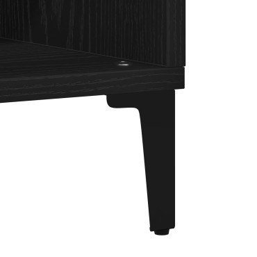 vidaXL Πλαϊνό γραφείο Μαύρο Δρυς 57x35x70 cm Φτιαγμένο από ξύλο 1 τεμ.