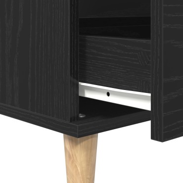 vidaXL Μπουφές Μαύρο Δρυς 60x35x70cm Επεξεργασμένο Ξύλο 1 τεμ.