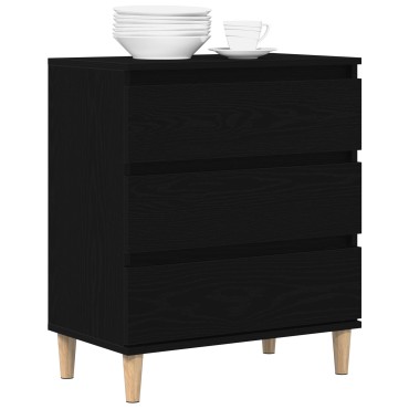 vidaXL Μπουφές Μαύρο Δρυς 60x35x70cm Επεξεργασμένο Ξύλο 1 τεμ.