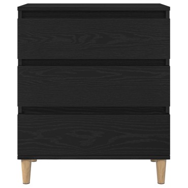 vidaXL Μπουφές Μαύρο Δρυς 60x35x70cm Επεξεργασμένο Ξύλο 1 τεμ.