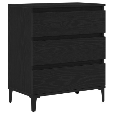 vidaXL Πλαϊνό Γραφείο Μαύρο Δρυός 60x35x70cm Επεξεργασμένο Ξύλο 1 τεμ.
