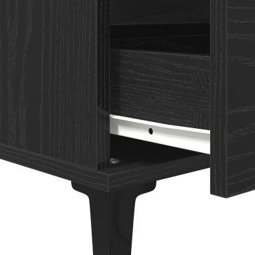 vidaXL Πλαϊνό Γραφείο Μαύρο Δρυός 60x35x70cm Επεξεργασμένο Ξύλο 1 τεμ.