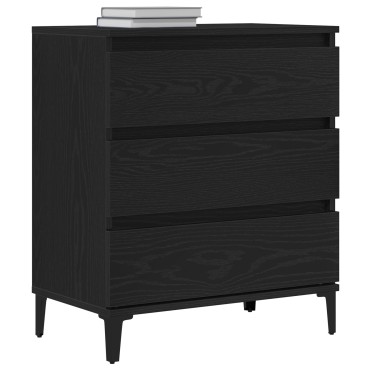 vidaXL Πλαϊνό Γραφείο Μαύρο Δρυός 60x35x70cm Επεξεργασμένο Ξύλο 1 τεμ.