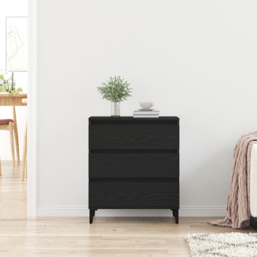 vidaXL Πλαϊνό Γραφείο Μαύρο Δρυός 60x35x70cm Επεξεργασμένο Ξύλο 1 τεμ.
