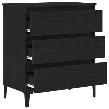 vidaXL Πλαϊνό Γραφείο Μαύρο Δρυός 60x35x70cm Επεξεργασμένο Ξύλο 1 τεμ.