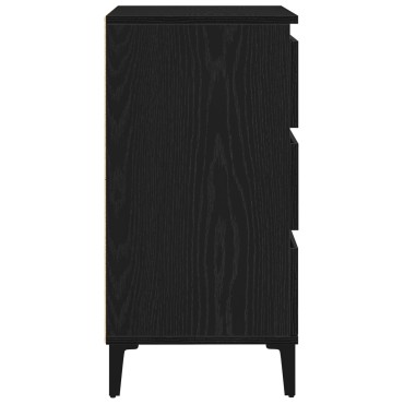 vidaXL Πλαϊνό Γραφείο Μαύρο Δρυός 60x35x70cm Επεξεργασμένο Ξύλο 1 τεμ.