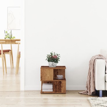 vidaXL Τραπέζι Πλευρικής από Αρχαίο Ξύλο 40x40x40cm 1 τεμ.