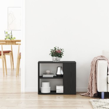 vidaXL Πλαϊνό γραφείο Μαύρο Δρυς 60x30x50cm Επεξεργασμένο ξύλο 1 τεμ.