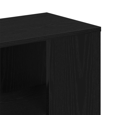 vidaXL Πλαϊνό γραφείο Μαύρο Δρυς 60x30x50cm Επεξεργασμένο ξύλο 1 τεμ.