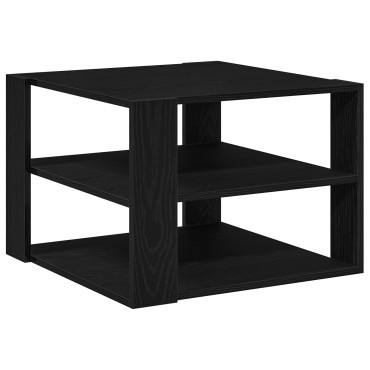 vidaXL Τραπεζάκι σαλονιού Μαύρο Δρυς 59,5x59,5x40cm Κατασκευασμένο Ξύλο 1 τεμ.