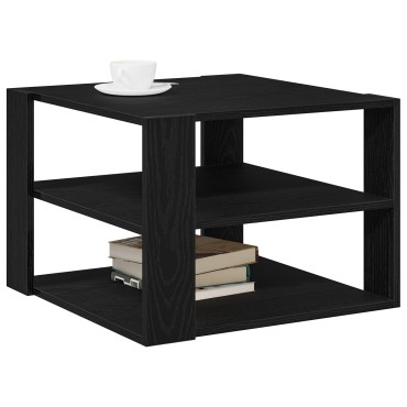vidaXL Τραπεζάκι σαλονιού Μαύρο Δρυς 59,5x59,5x40cm Κατασκευασμένο Ξύλο 1 τεμ.