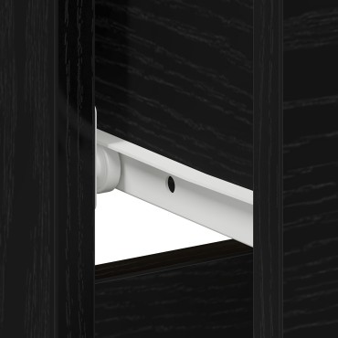 vidaXL Κομοδίνα 2 τεμ. Μαύρο Δρυς 40x40x50cm Επεξεργασμένο ξύλο