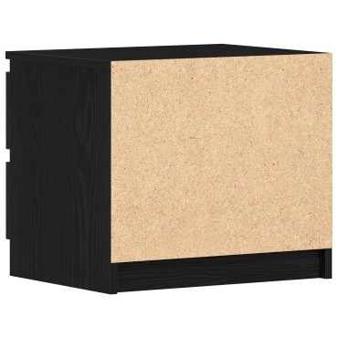 vidaXL Κομοδίνο Μαύρο Δρυς 50x40x43,5cm Επεξεργασμένο Ξύλο 1 τεμ.