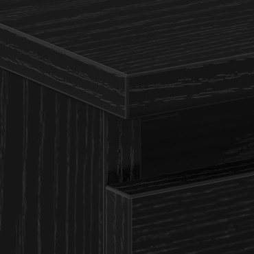 vidaXL Κομοδίνο Μαύρο Δρυς 50x40x43,5cm Επεξεργασμένο Ξύλο 1 τεμ.