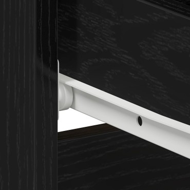 vidaXL Κομοδίνο Μαύρο Δρυς 50x40x43,5cm Επεξεργασμένο Ξύλο 1 τεμ.