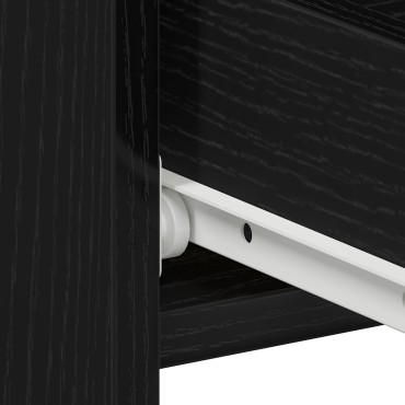 vidaXL Κομοδίνα 2 τεμ. Μαύρο Βαθύ 40x35x62,5cm Επεξεργασμένο Ξύλο