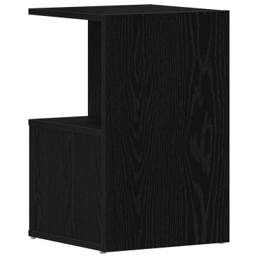 vidaXL Κομοδίνα 2 τεμ. Μαύρη Δρυς 35x35x55cm Κατασκευασμένο ξύλο