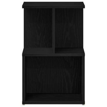 vidaXL Κομοδίνα 2 τεμ. Μαύρη Δρυς 35x35x55cm Κατασκευασμένο ξύλο