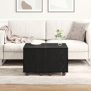 vidaXL Τραπεζάκι Καφέ Μαύρη Δρυς 60x60x38cm από Ξύλο 1 τεμ.