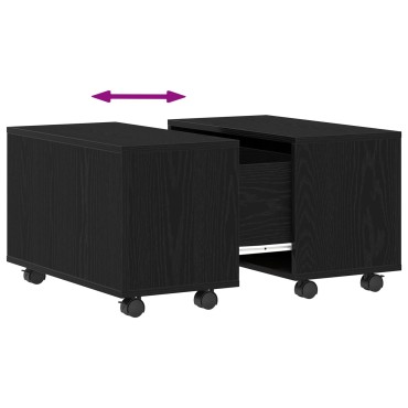 vidaXL Τραπεζάκι Καφέ Μαύρη Δρυς 60x60x38cm από Ξύλο 1 τεμ.