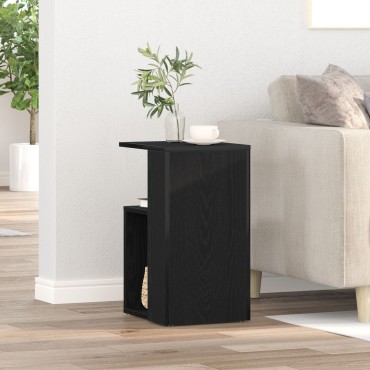 vidaXL Τραπέζι πλευράς Μαύρο Δρυς 36x30x56cm Επεξεργασμένο ξύλο 1 τεμ.
