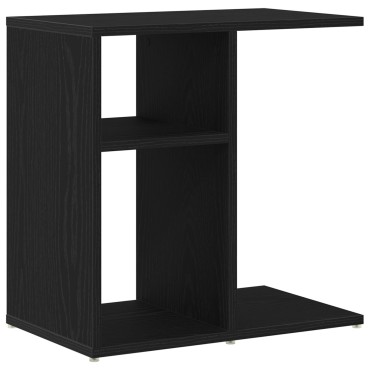 vidaXL Μαύρο Δρυς Πλευρικό Τραπέζι 50x30x50cm Από ξύλο