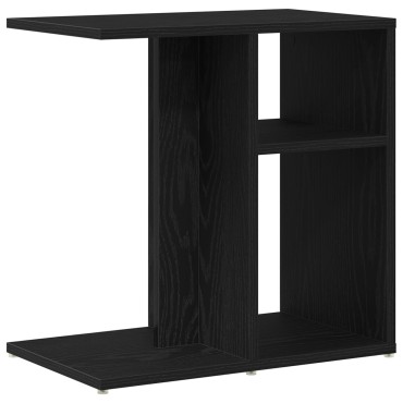 vidaXL Μαύρο Δρυς Πλευρικό Τραπέζι 50x30x50cm Από ξύλο