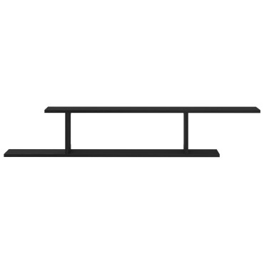 vidaXL Τοίχου Ράφα TV Μαύρη Βελανιδιά 125x18x23cm Επεξεργασμένο Ξύλο