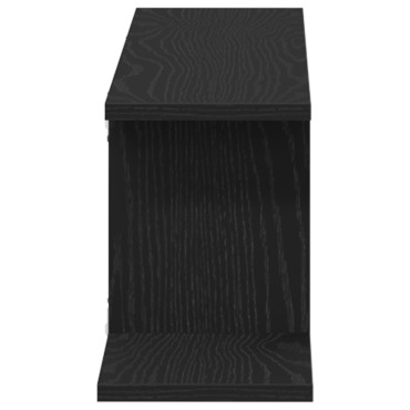 vidaXL Τοίχου Ράφα TV Μαύρη Βελανιδιά 125x18x23cm Επεξεργασμένο Ξύλο