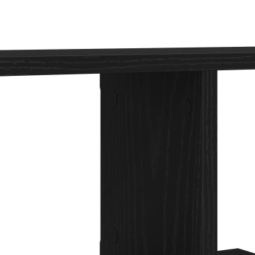 vidaXL Τοίχου Ράφα TV Μαύρη Βελανιδιά 125x18x23cm Επεξεργασμένο Ξύλο