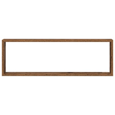 vidaXL Ράφια Τοίχου 4 τεμ. σε Παλιό Ξύλο 80x15x26cm Επεξεργασμένο Ξύλο