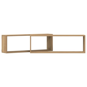 VidaXL Ράφια 2 τεμ. από Δρυς 80x15x26cm Επεξεργασμένο Ξύλο