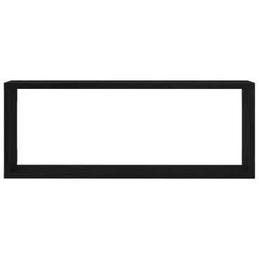 vidaXL Ράφια 2 Πακέτο Μαύρη Δρυς 60x15x23cm Κατασκευασμένα από Μηχανική Ξυλεία 1 τεμ.