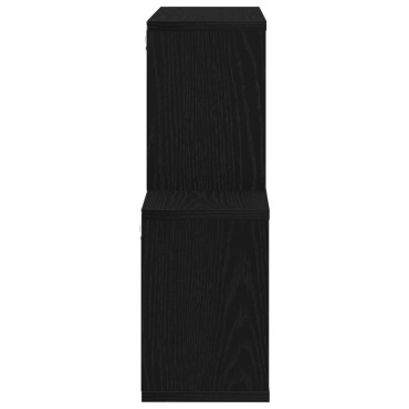 vidaXL Μαύρος Καρυδιάς Τοίχου Ντουλάπα 76x15x53cm Κατασκευασμένο από Επεξεργασμένο Ξύλο
