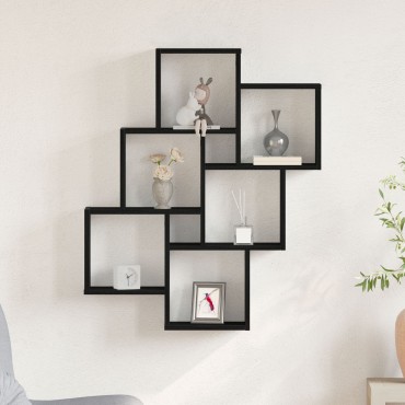 vidaXL Ντουλάπι Τοίχου Μαύρη Δρυς 78x15x92cm Φτιαγμένο από Ξύλο 1 τεμ.