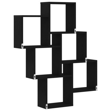 vidaXL Ντουλάπι Τοίχου Μαύρη Δρυς 78x15x92cm Φτιαγμένο από Ξύλο 1 τεμ.