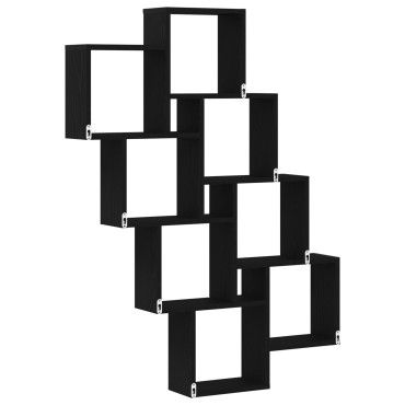 vidaXL Τοίχος Ντουλάπι Μαύρης Δρυς 90x15x119,5cm Επεξεργασμένο Ξύλο
