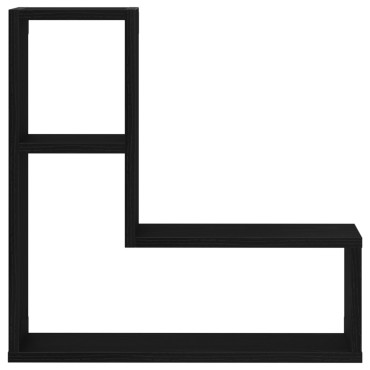 vidaXL Ράφια 2 τεμ. Μαύρη Δρυς 50x15x85cm Φτιαγμένο από Ξύλο