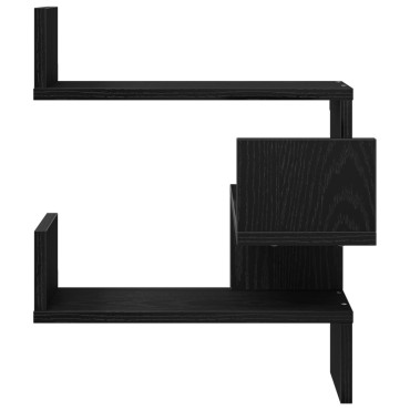 Ράφι Γωνίας vidaXL Μαύρο Δρυς 40x40x49,5cm Ξύλο επεξεργασμένο