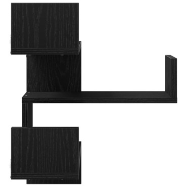 Ράφι Γωνίας vidaXL Μαύρο Δρυς 40x40x49,5cm Ξύλο επεξεργασμένο